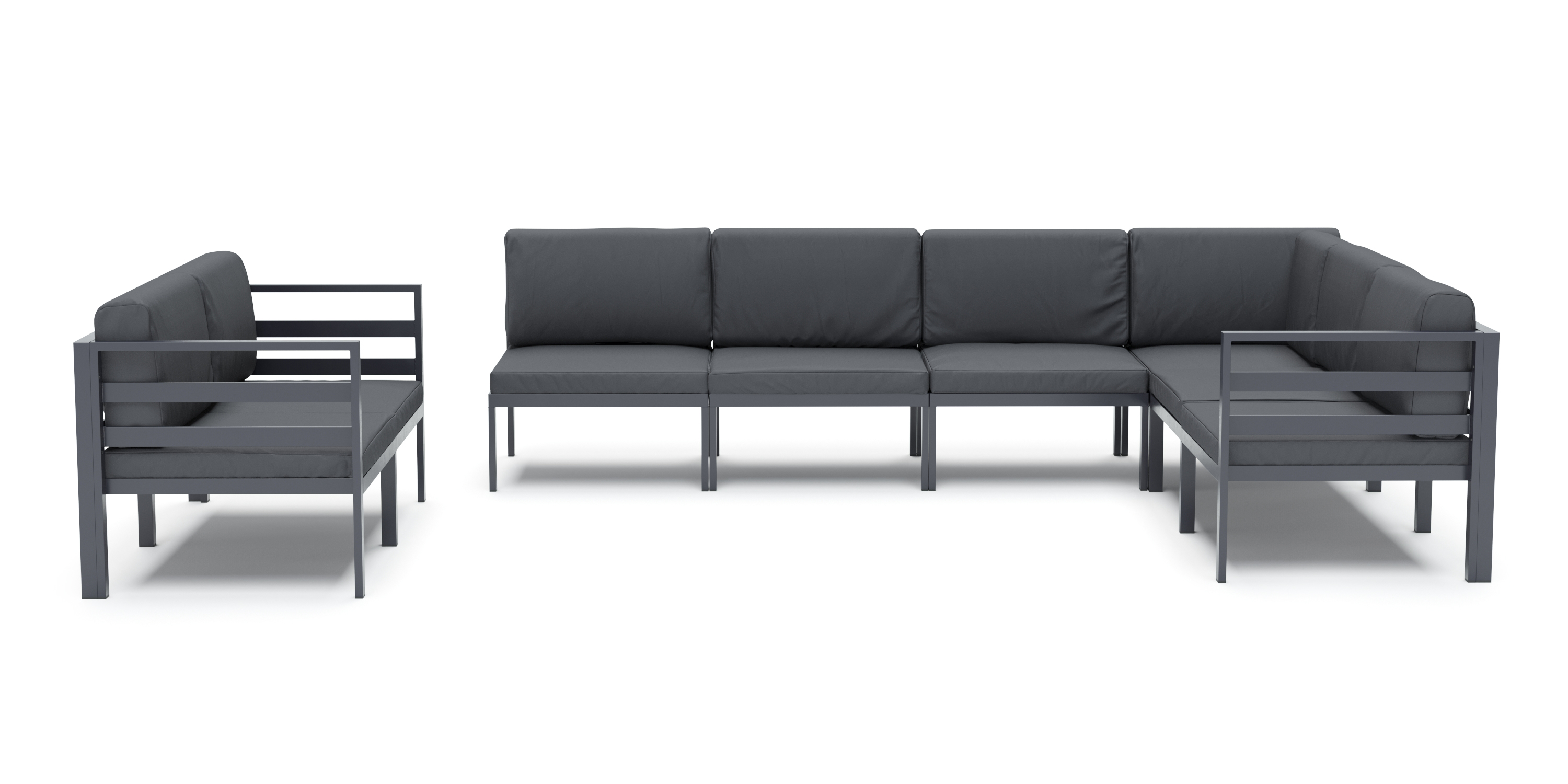 Lounge SAMBIA 8-teilig anthrazit