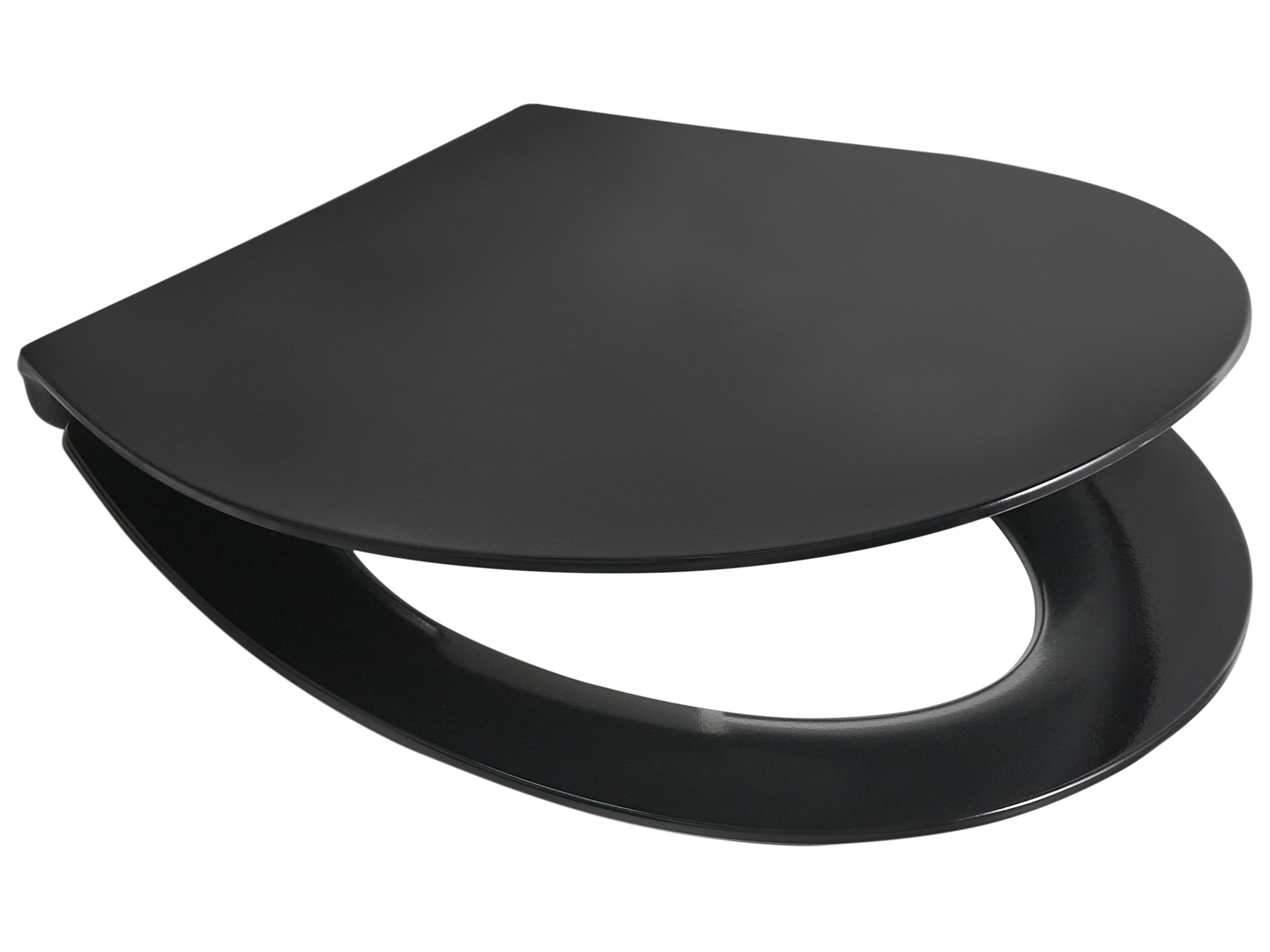 Toiletbril PUTUMAYO smal soft-close Duroplast Zwart