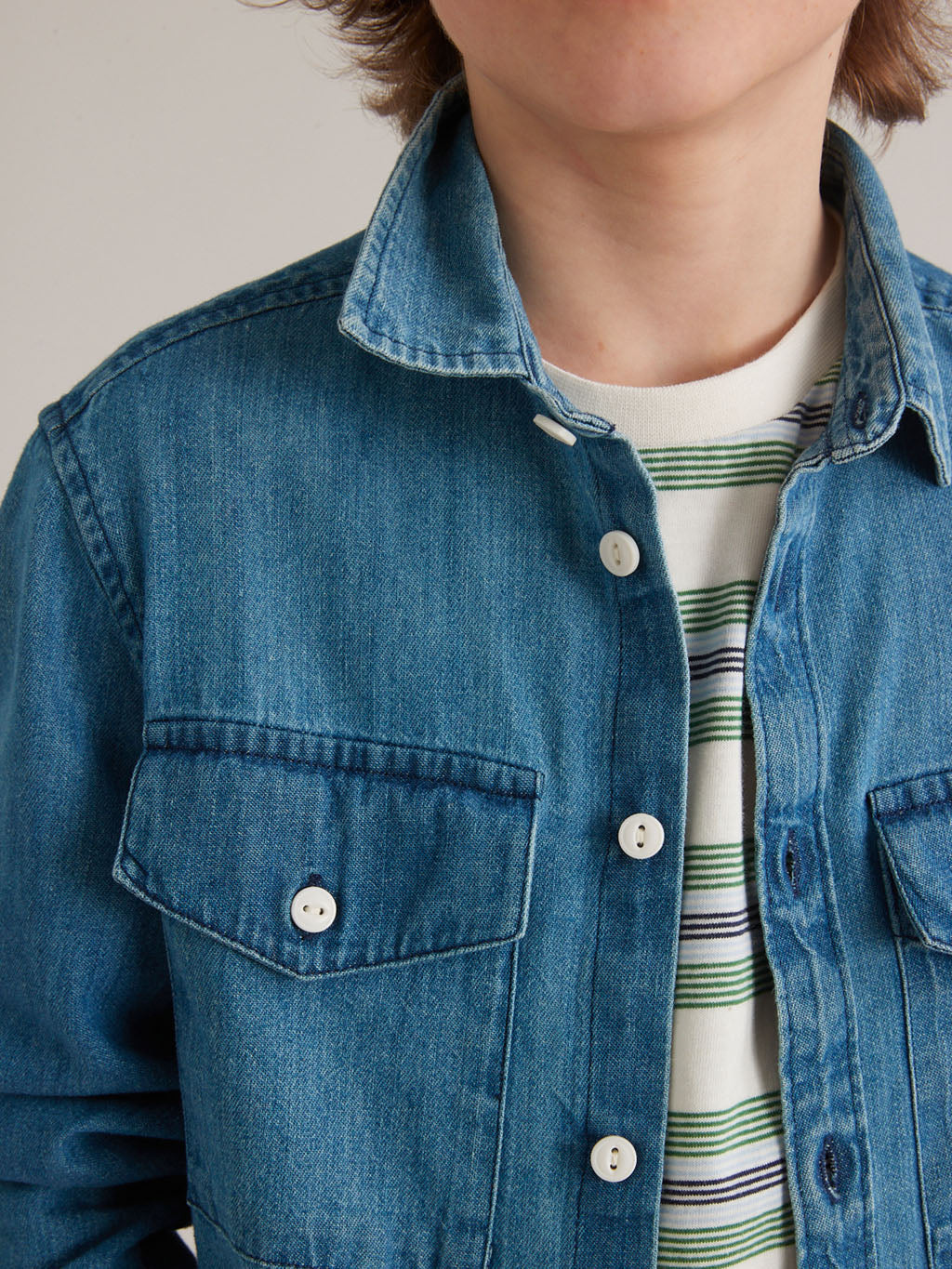 Chemise en denim garçon