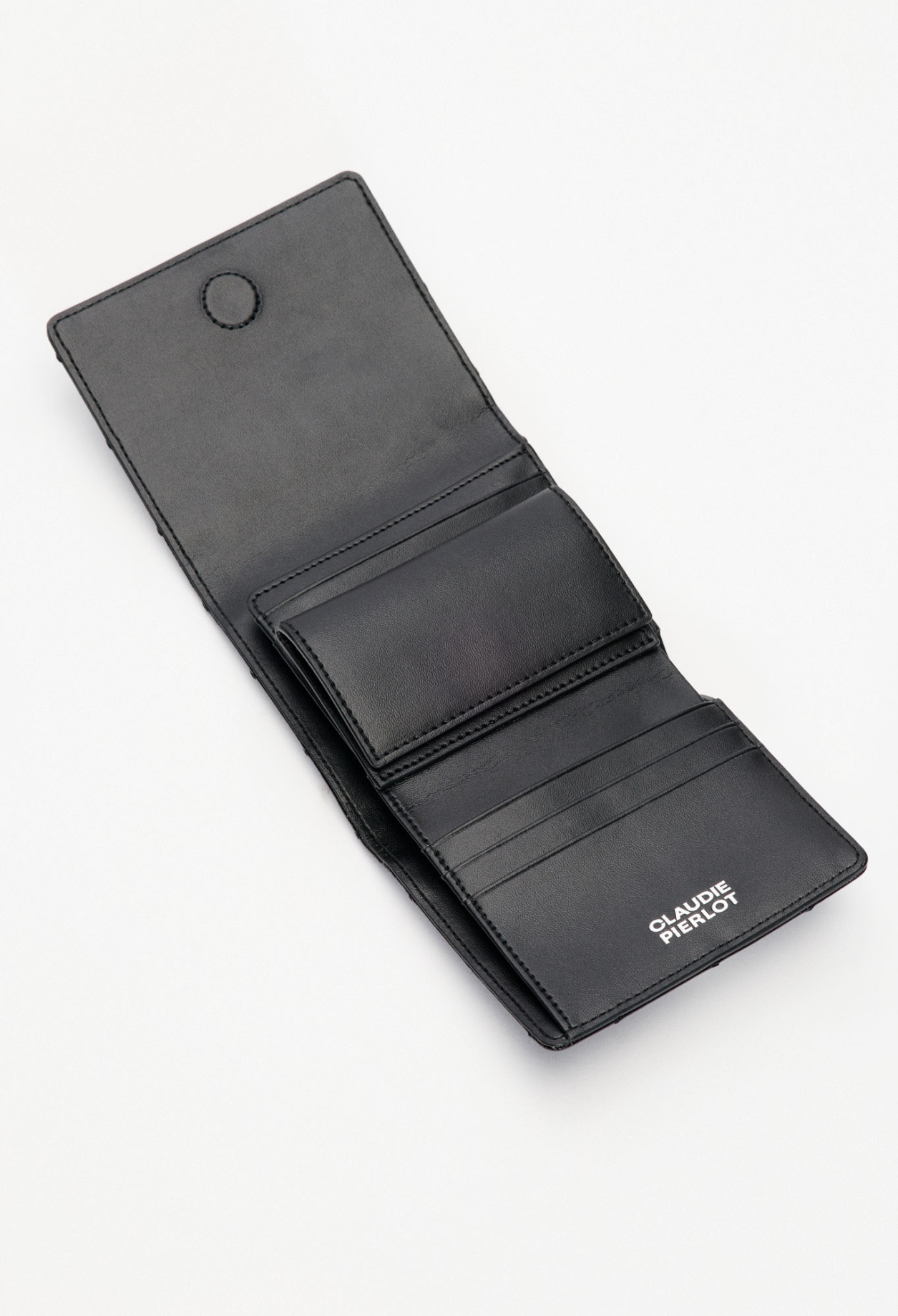Portefeuille cuir verni noir