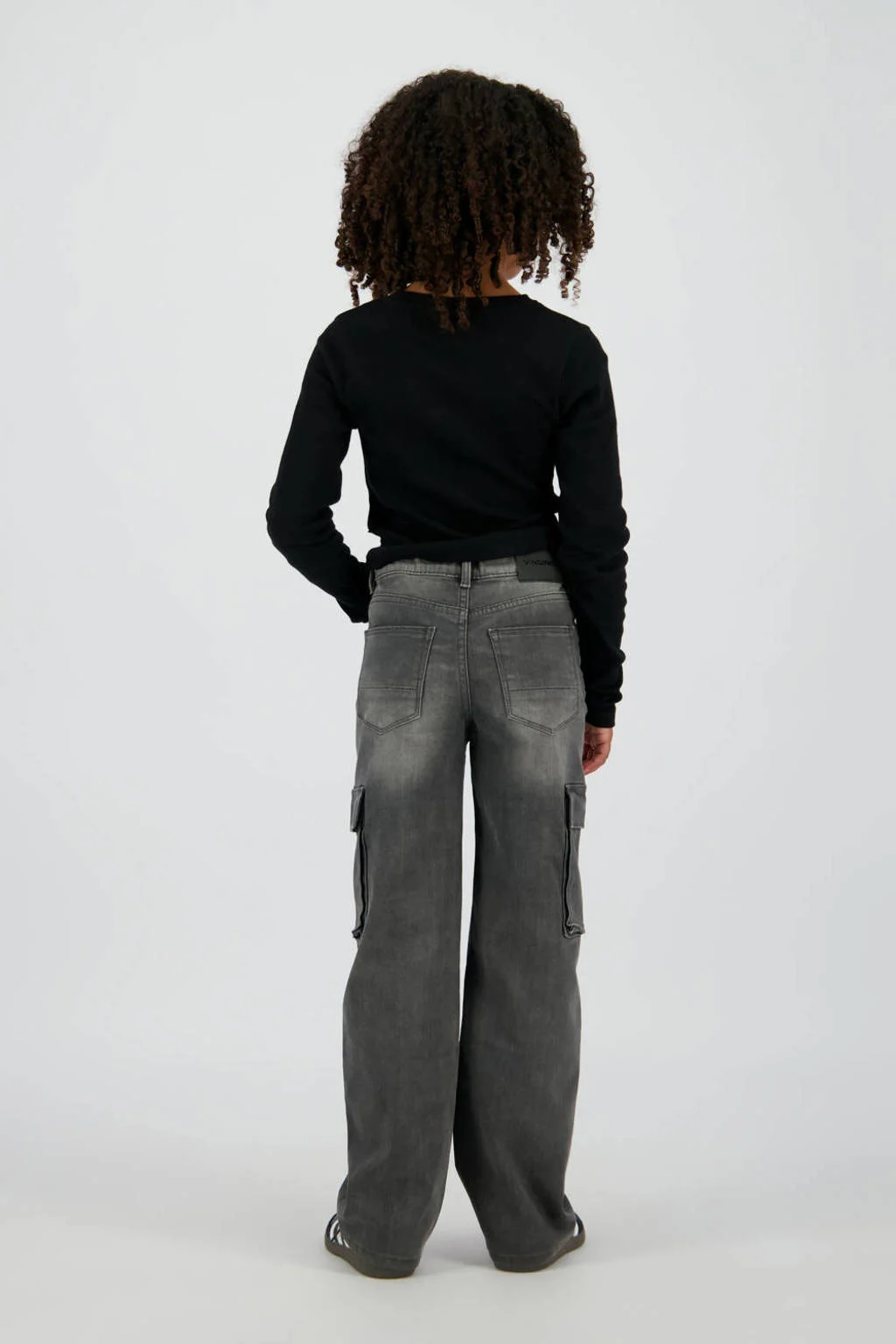 Vingino wide leg jeans black denim