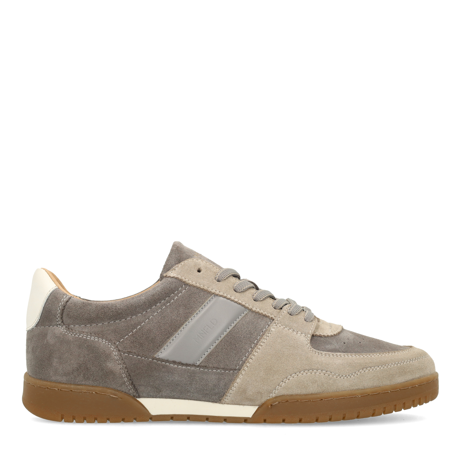 Grijze suède sneakers