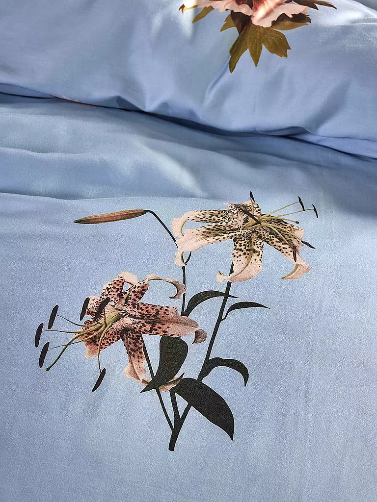 ESSENZA Satin Bettwäsche ANNABELLA 70x90cm/140x200cm Zen Blue hellblau