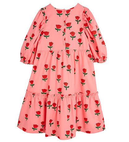Mini Rodini Kleid - Roses AOP Puff - Pink