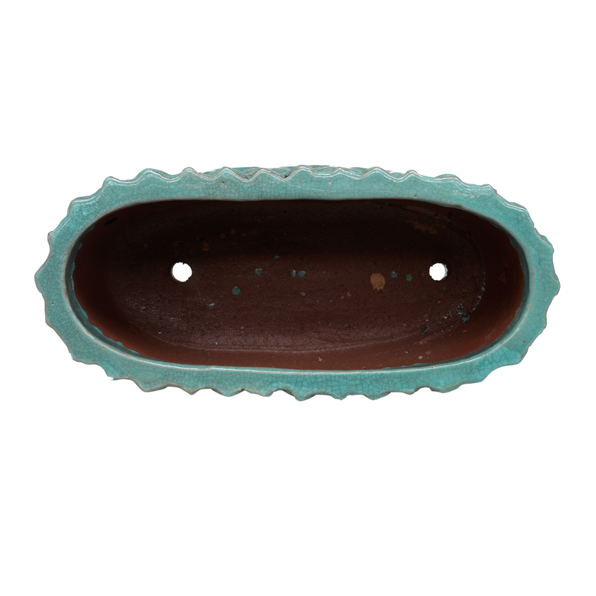 Pflanztopf 'Paloma' oval, türkis, T 60 cm, B 26 cm, H 25 cm günstig bestellen