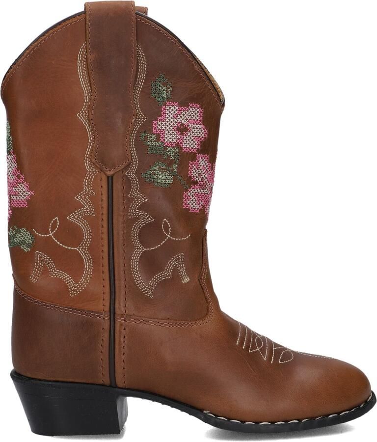 Bootstock Limited Cowboy Boot High Laarzen Leer Meisjes Bruin