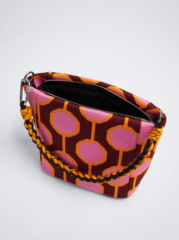 Bolsa de ombro jacquard - Multicolorida