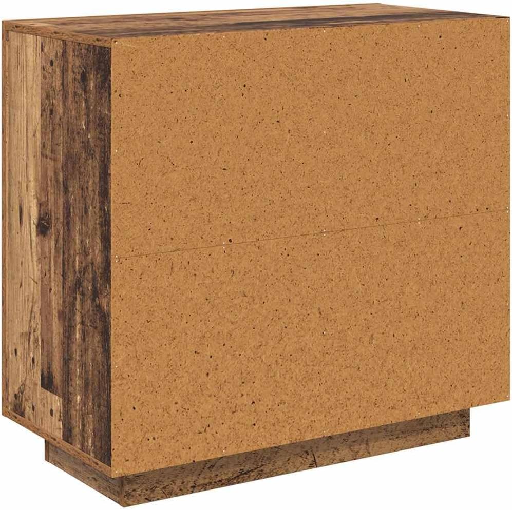 Sideboard Altholz, 80x40x75 cm, Holzwerkstoff, Kommode für Wohnzimmer, Flurschrank mit Stauraum, robuste Aufbewahrung