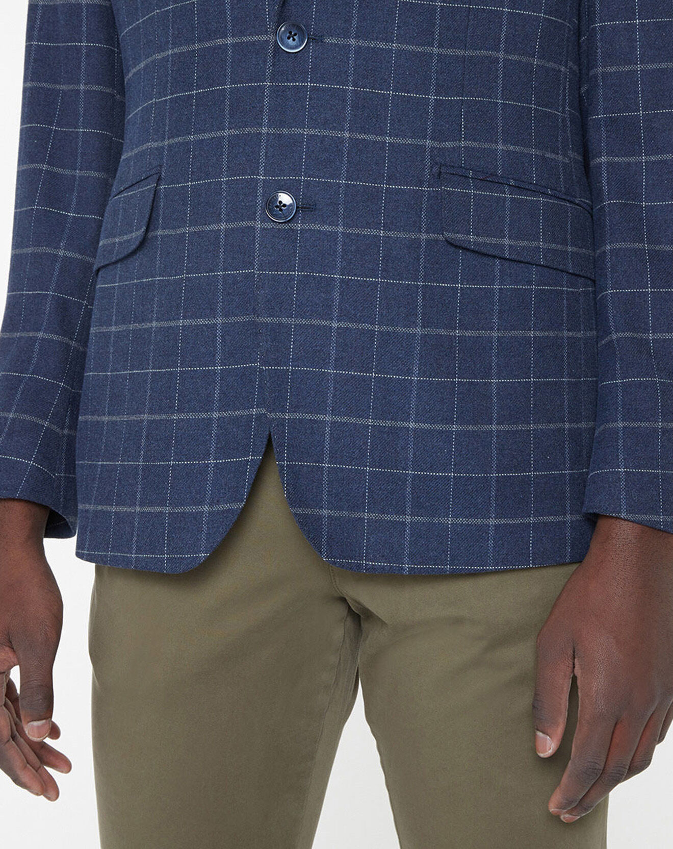 Hackett London Veste à carreaux bleu moyen