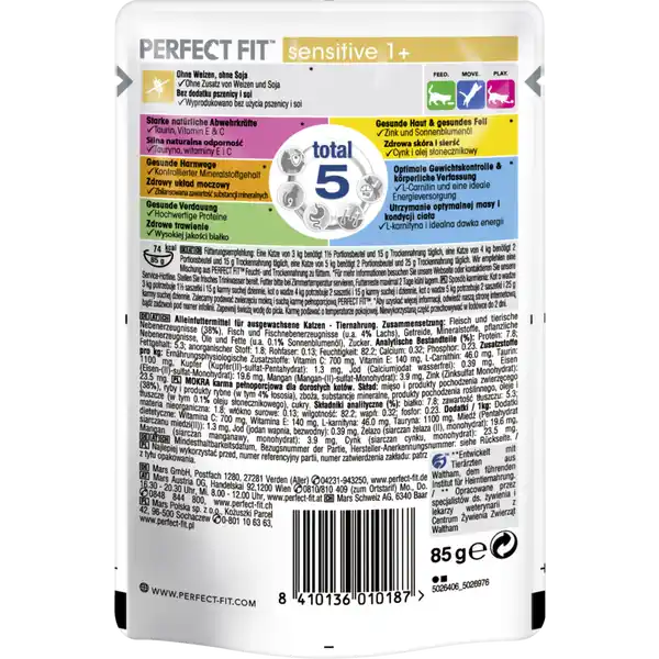 Katze Sensitive 1+ mit Lachs
