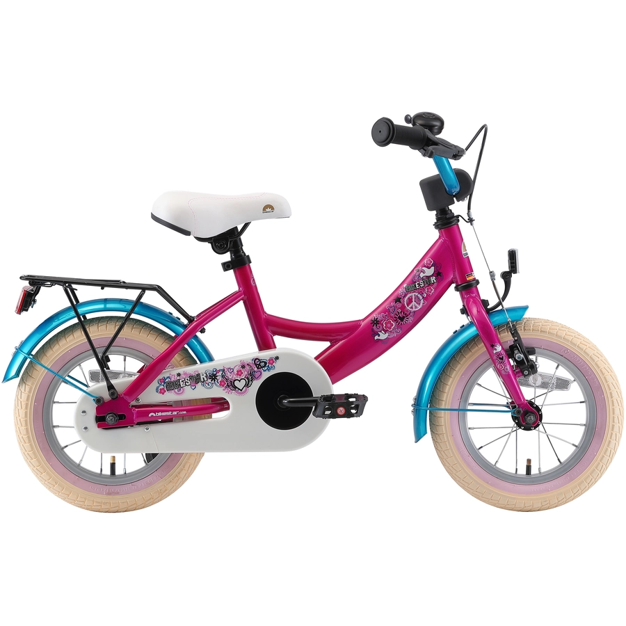 Bikestar Kinderrad 12 Zoll Classic berry, türkis