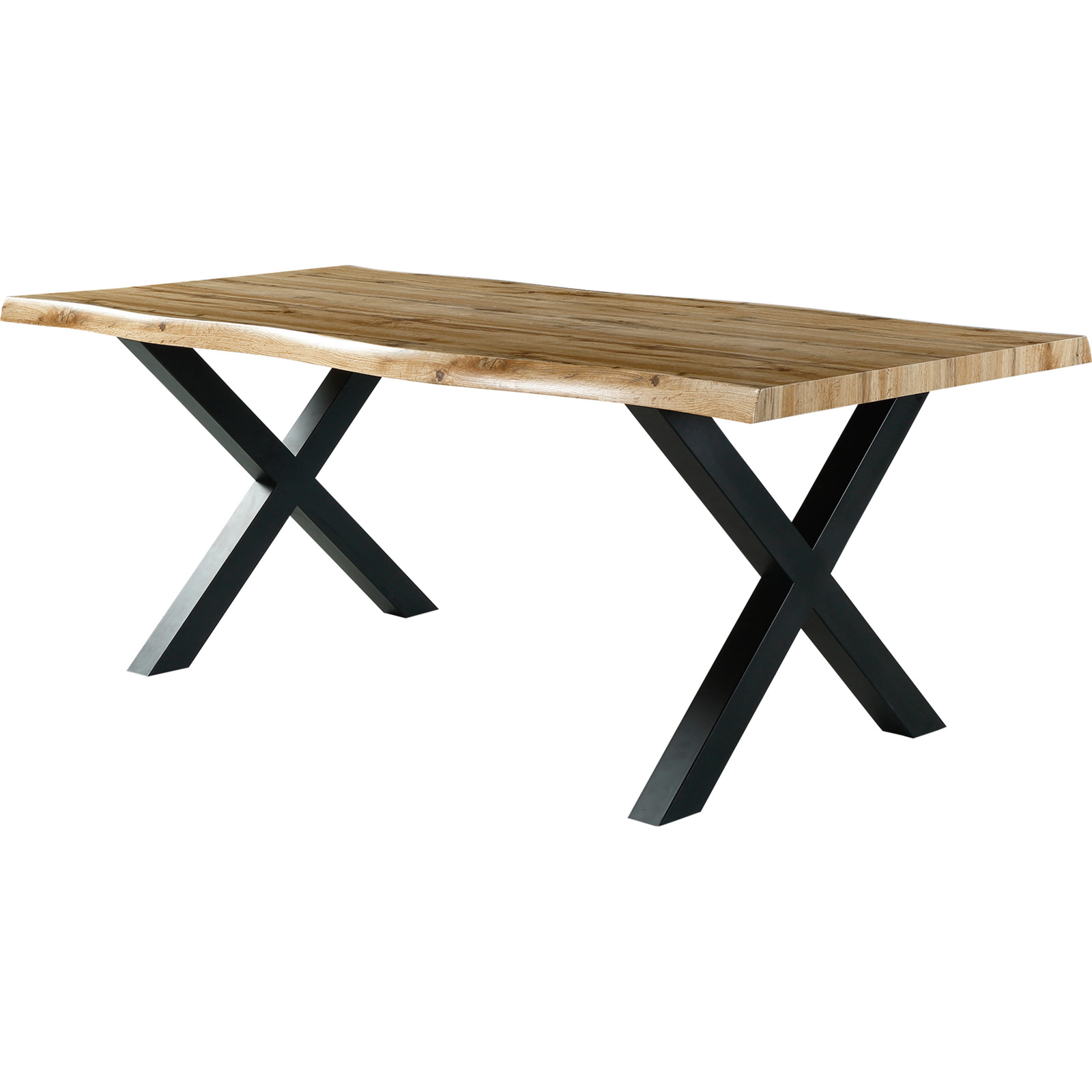 Tisch Marlon Dekor Wildeiche, X-Fuss Met