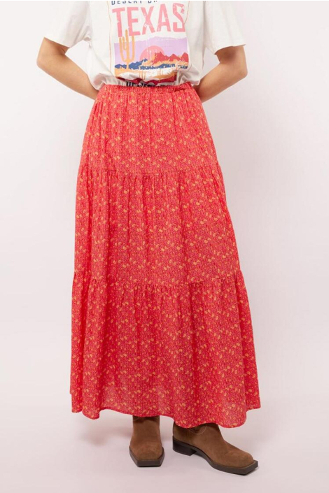 Fluresk roze dames rok