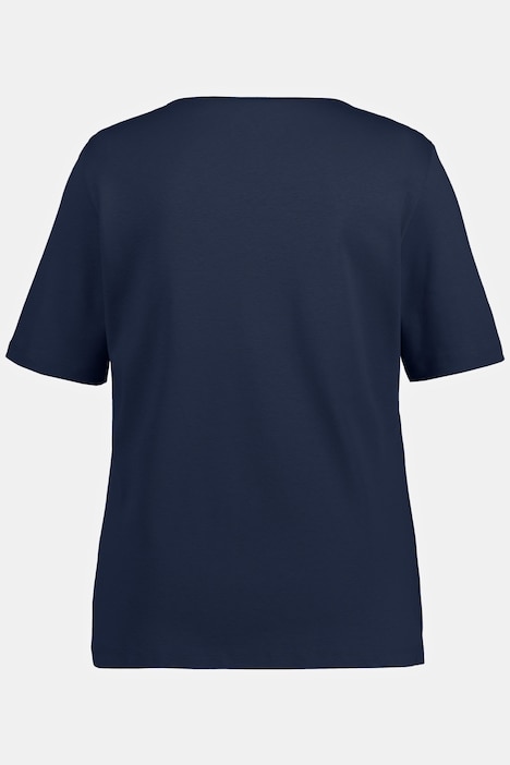 Shirt, doppellagige Vorderseite, Slim, Rundhals, Halbarm