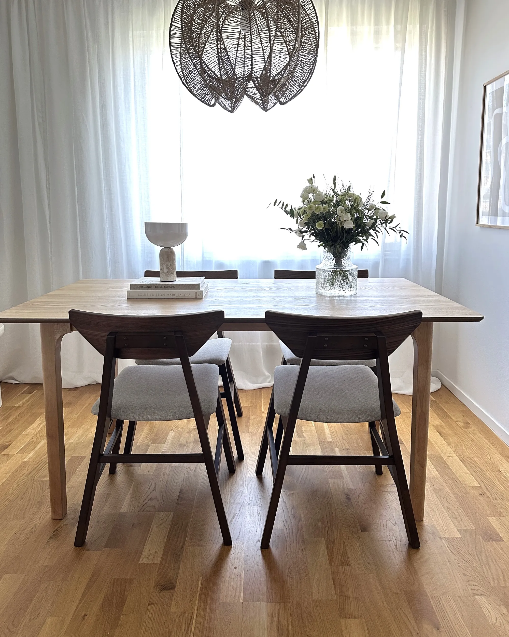 Set van 2 eetkamerstoelen HOPKINS Hout Donkerbruin