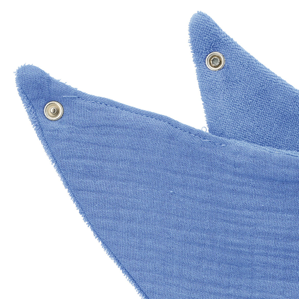 Topomini Baby Musselin-Bandana mit Frottee-Innenseite blau