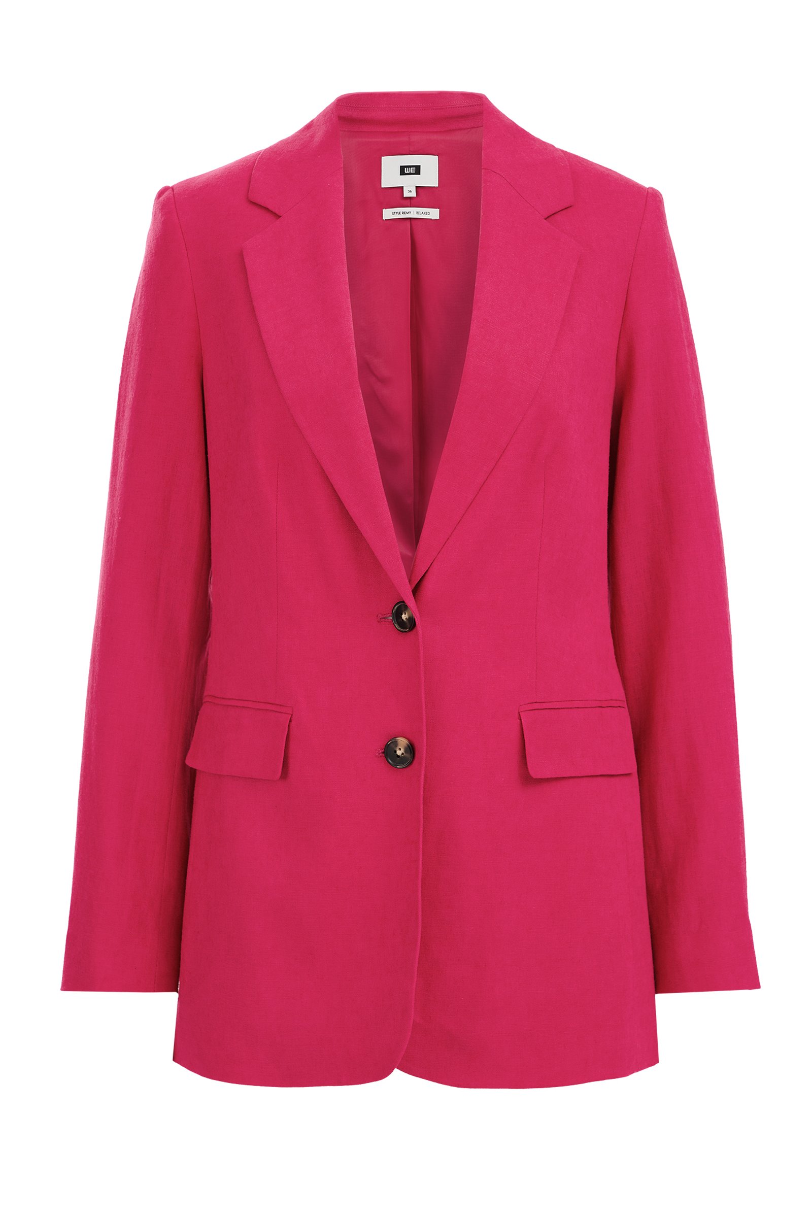 regular fit blazer van linnenmix WE Fashion Felroze