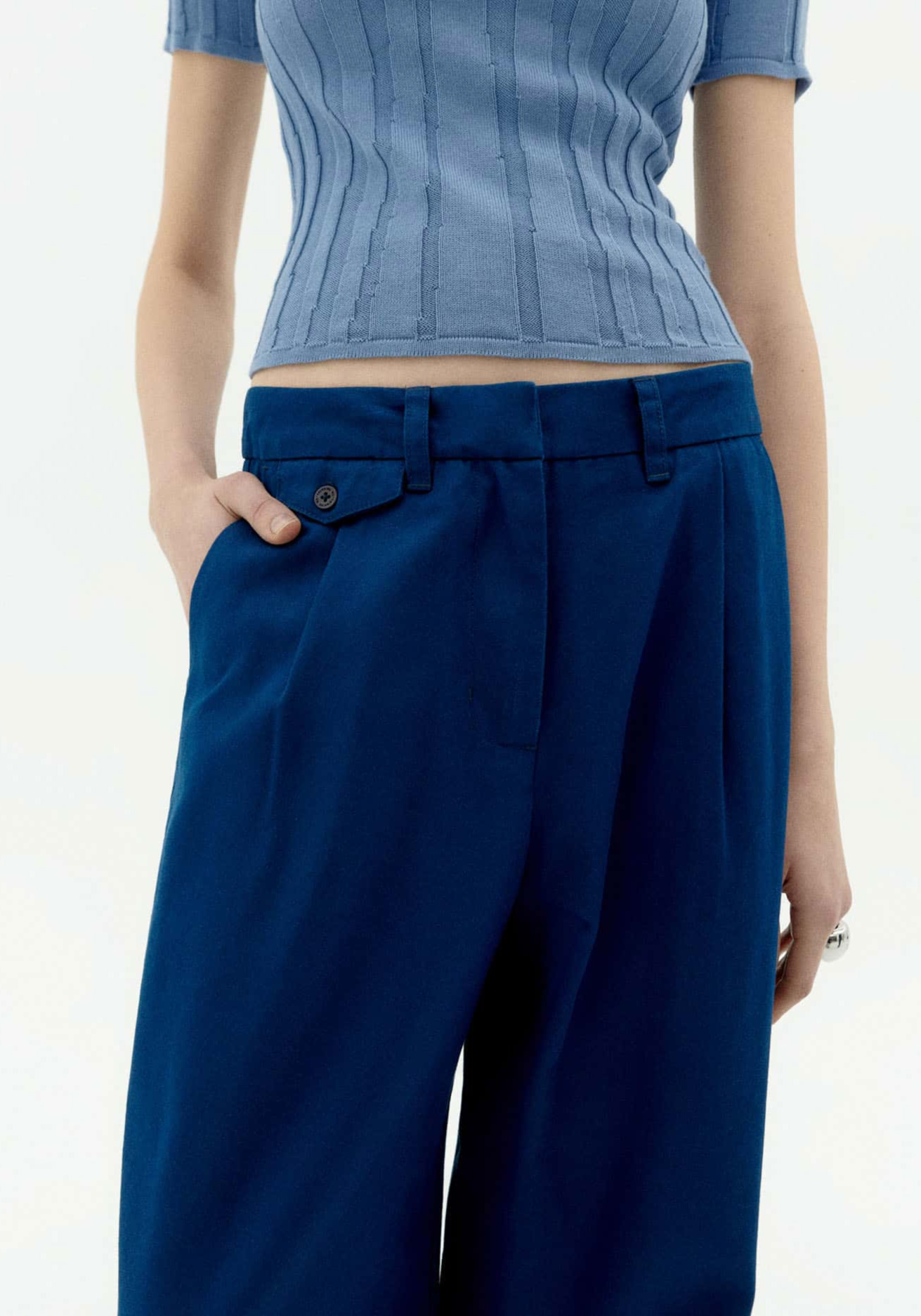 Thinking Mu Stoffhose Pat Hemp Blue Night
