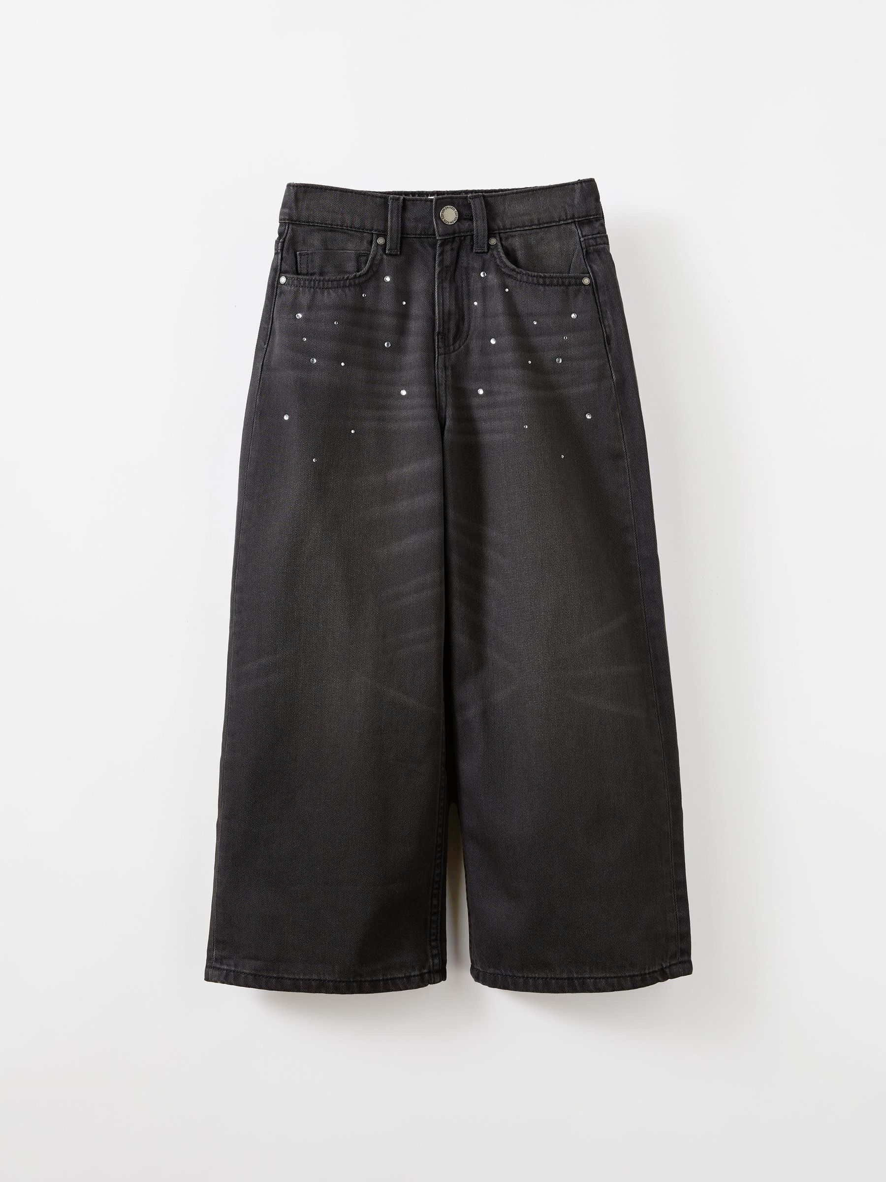 Cotton On Embellished Super Wide Denim Jeans