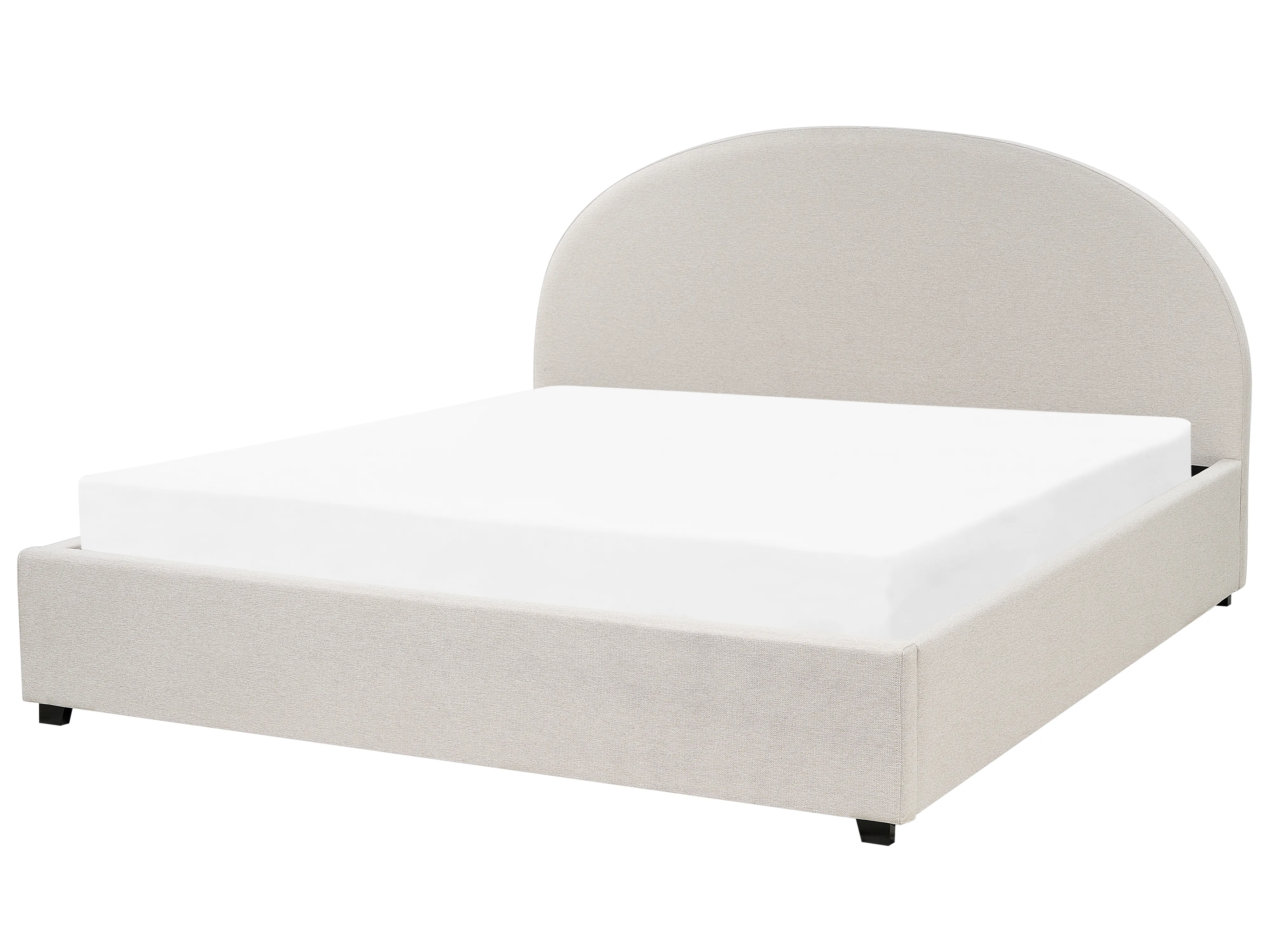 Bed met opbergruimte Stof VAUCLUSE 180 x 200 cm Lichtbeige