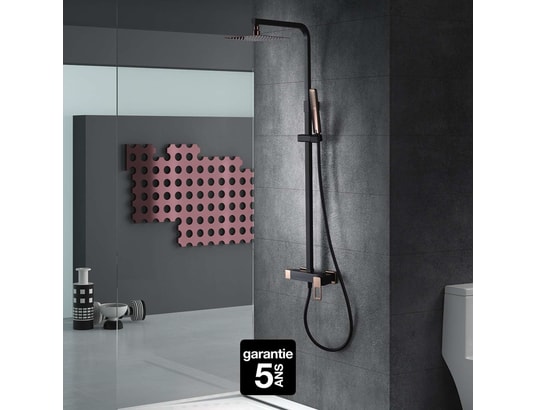 IMEX PRODUCTS - Barre et colonne de douche Colonne de douche imex suecia bdc032/nor noir mat et or rose