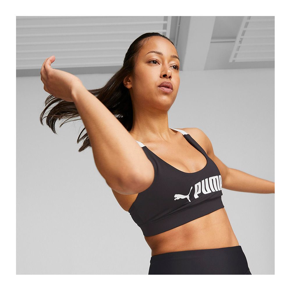 Puma MID IMPC PUMA FIT BRA - Brassière Femme puma black