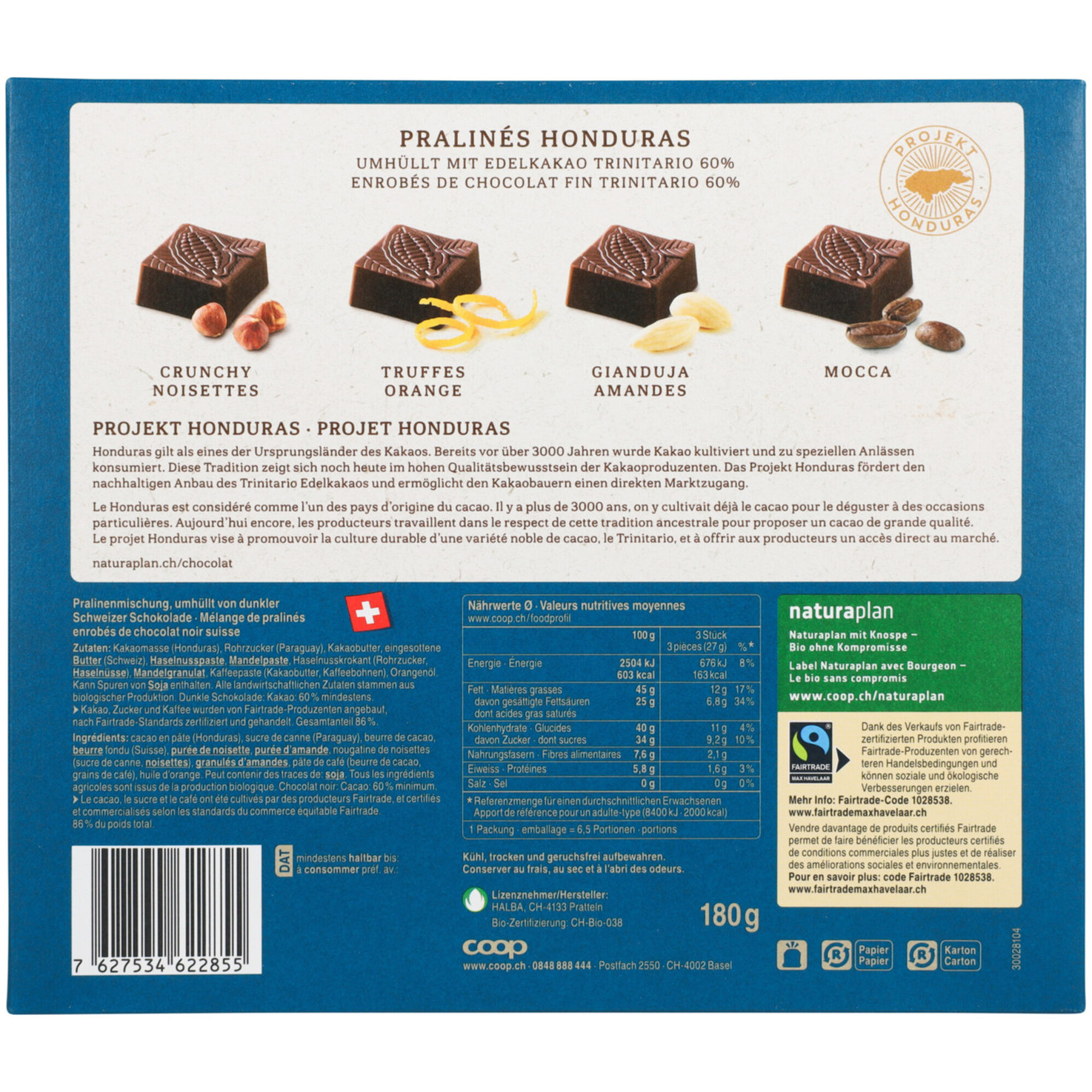 Naturaplan Bio Honduras Praline