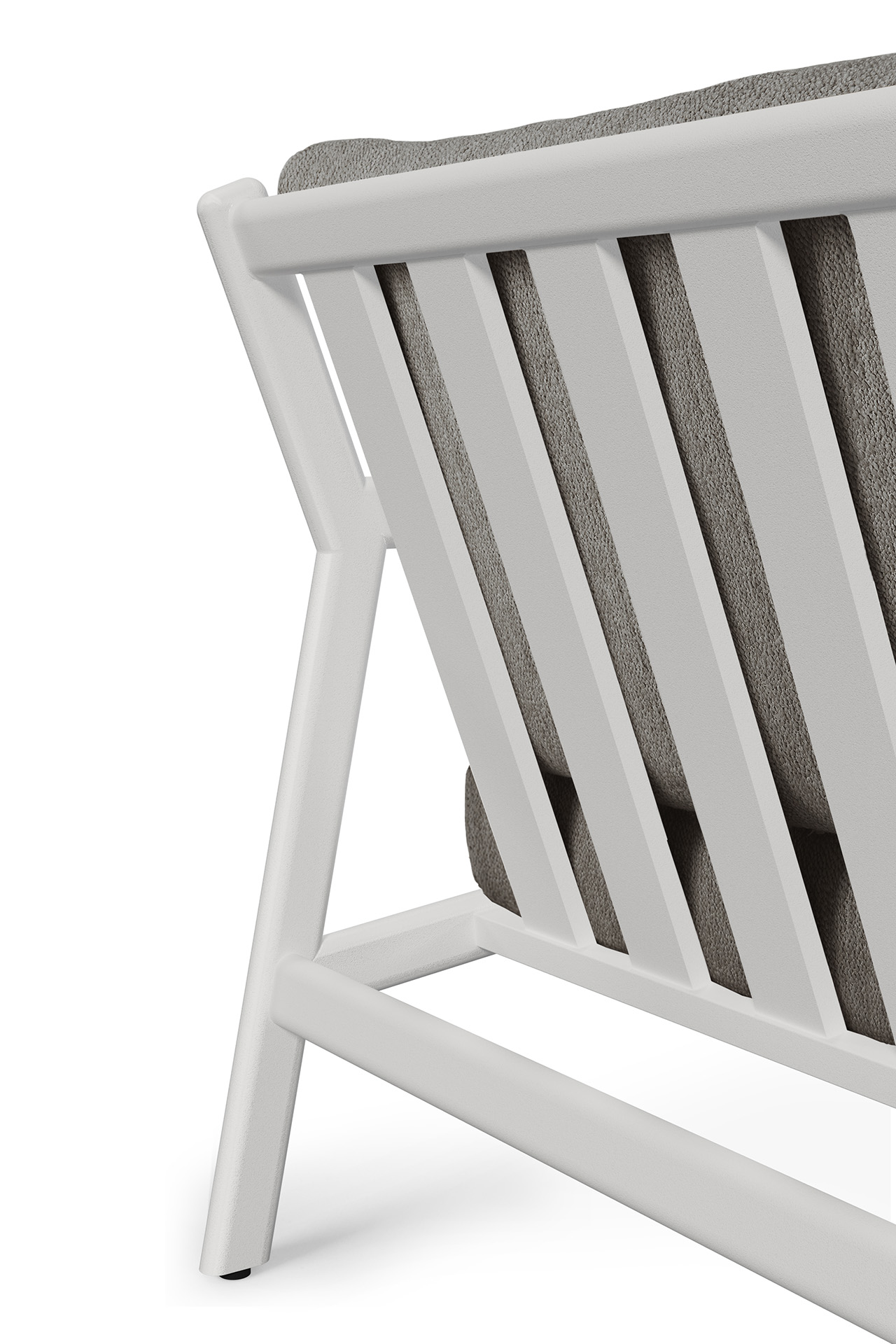 Teak Jack loungestoel - wit aluminium - compleet - mocha kussens