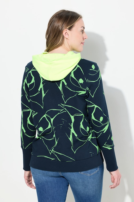 Sweatpullover, Kapuze, Langarm, allover Print, OEKO-TEX Made in Green
