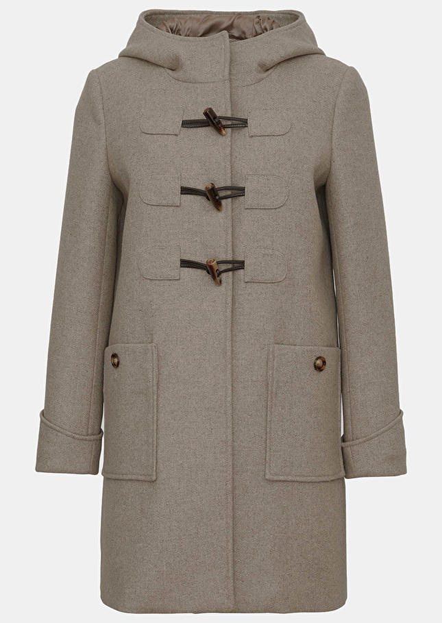 Manteau Manoellibeige en drap caban