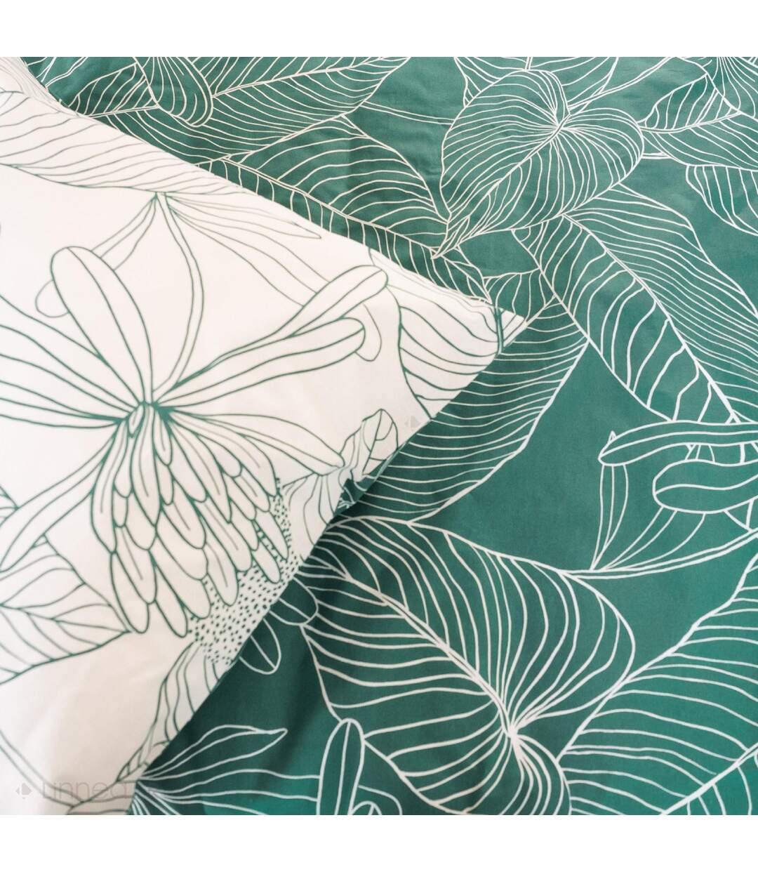 Parure de lit 260x240 cm coton TILDA vert