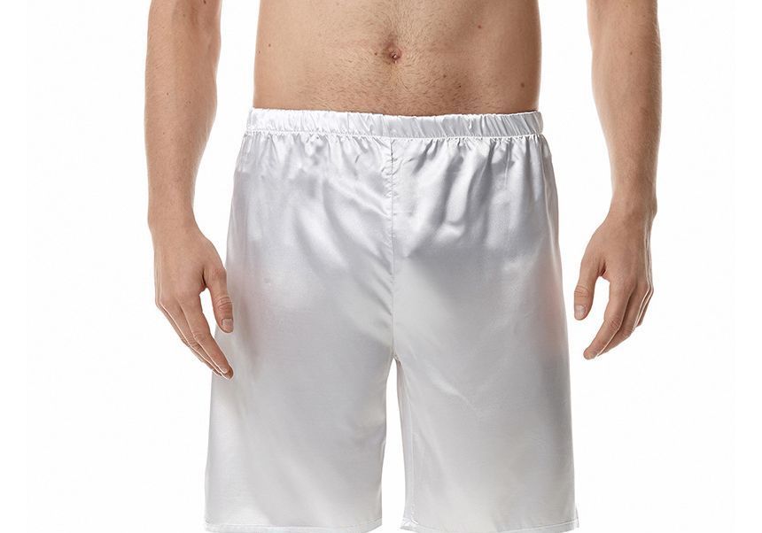 Aozora - Effen satijnen pyjamabroek met elastische taille