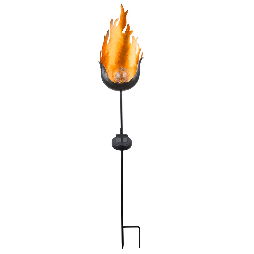 LED Erdspieß Solarleuchte, Flamme, Feuereffekt, Höhe 93,5 cm
