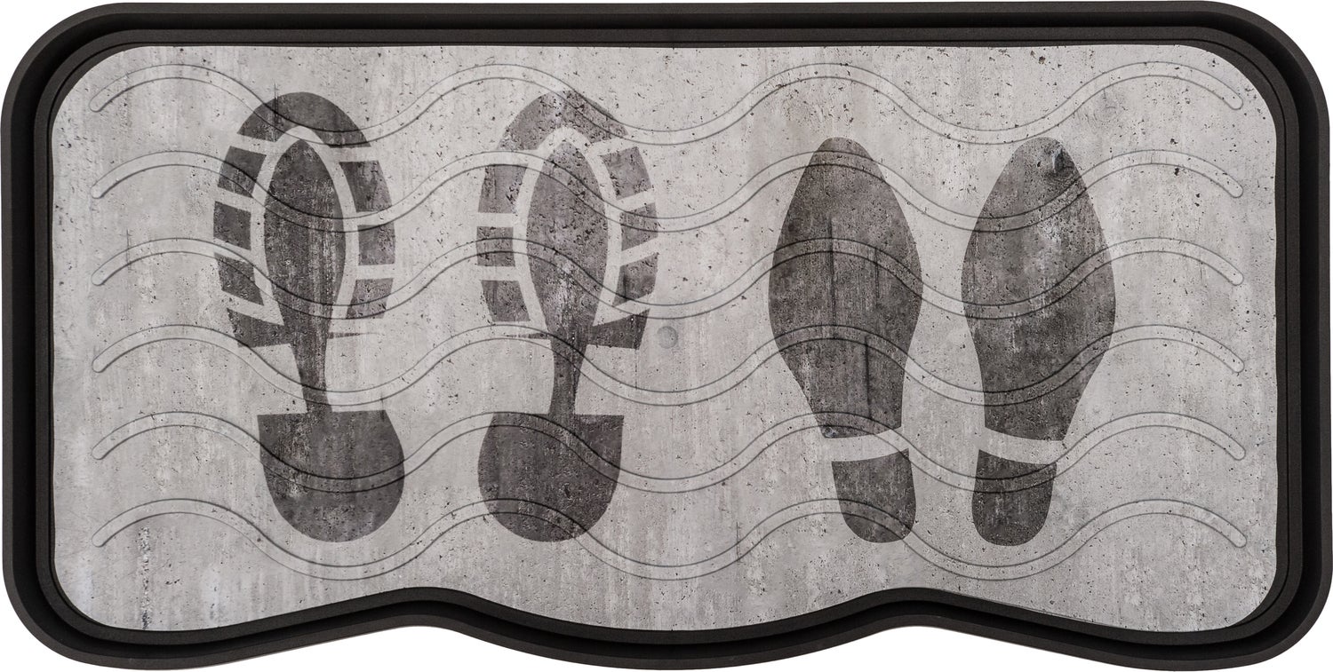 Multy Home buitenmat Footprints grijs 75 x 38 cm