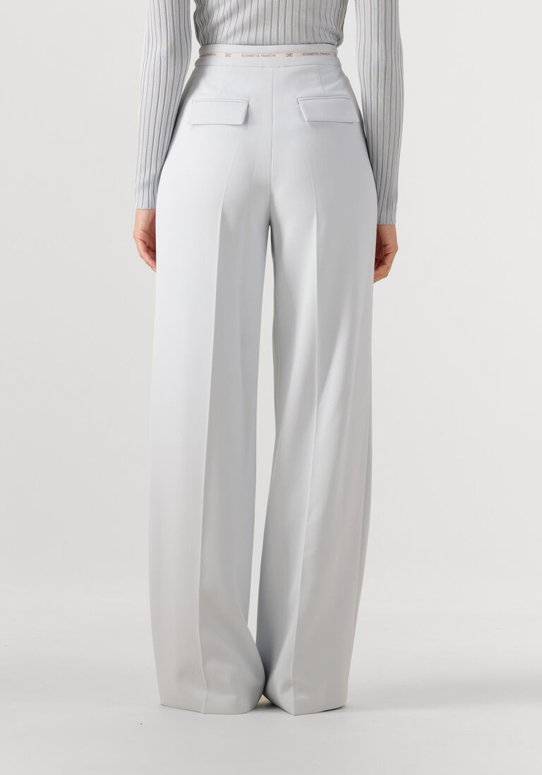 lichtblauwe elisabetta franchi wijde broek pants