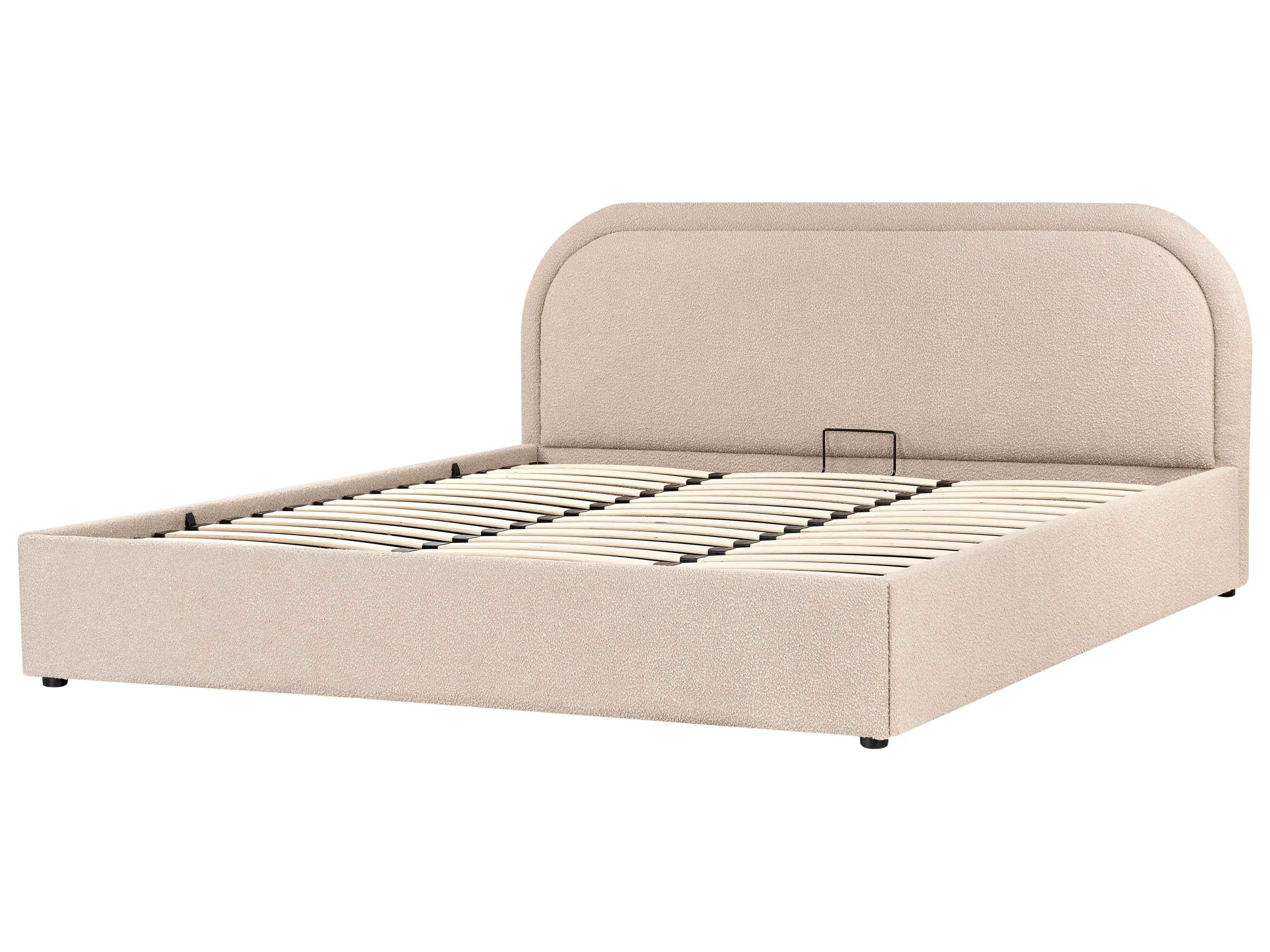 Bed met opbergruimte Bouclé QUILLIEN 180 x 200 cm Beige