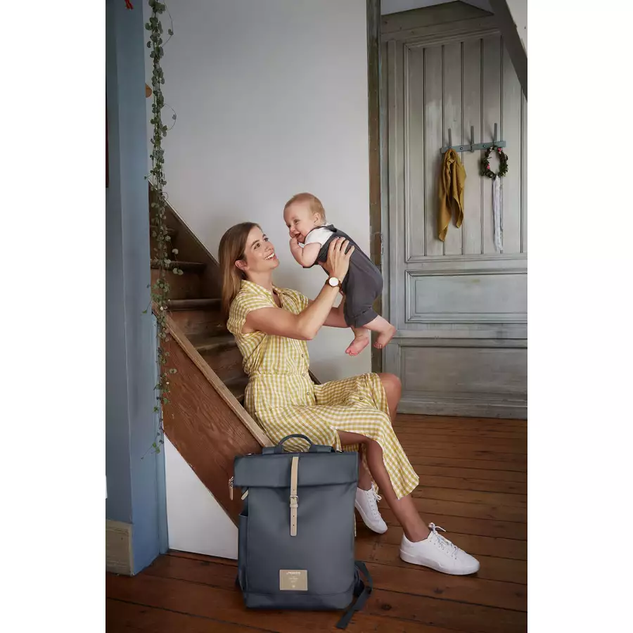 LÄSSIG Wickelrucksack Rolltop Backpack anthrazit