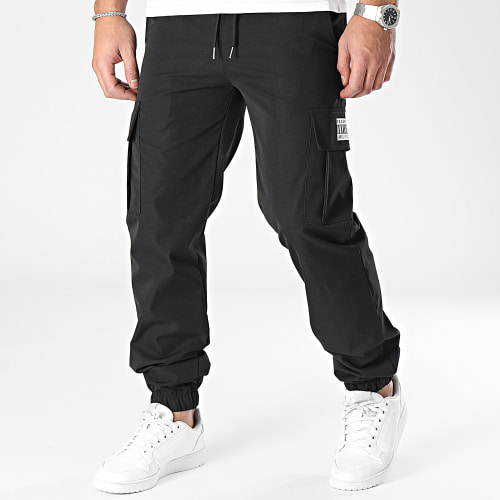 Pantalon Cargo Logo Noir Blanc