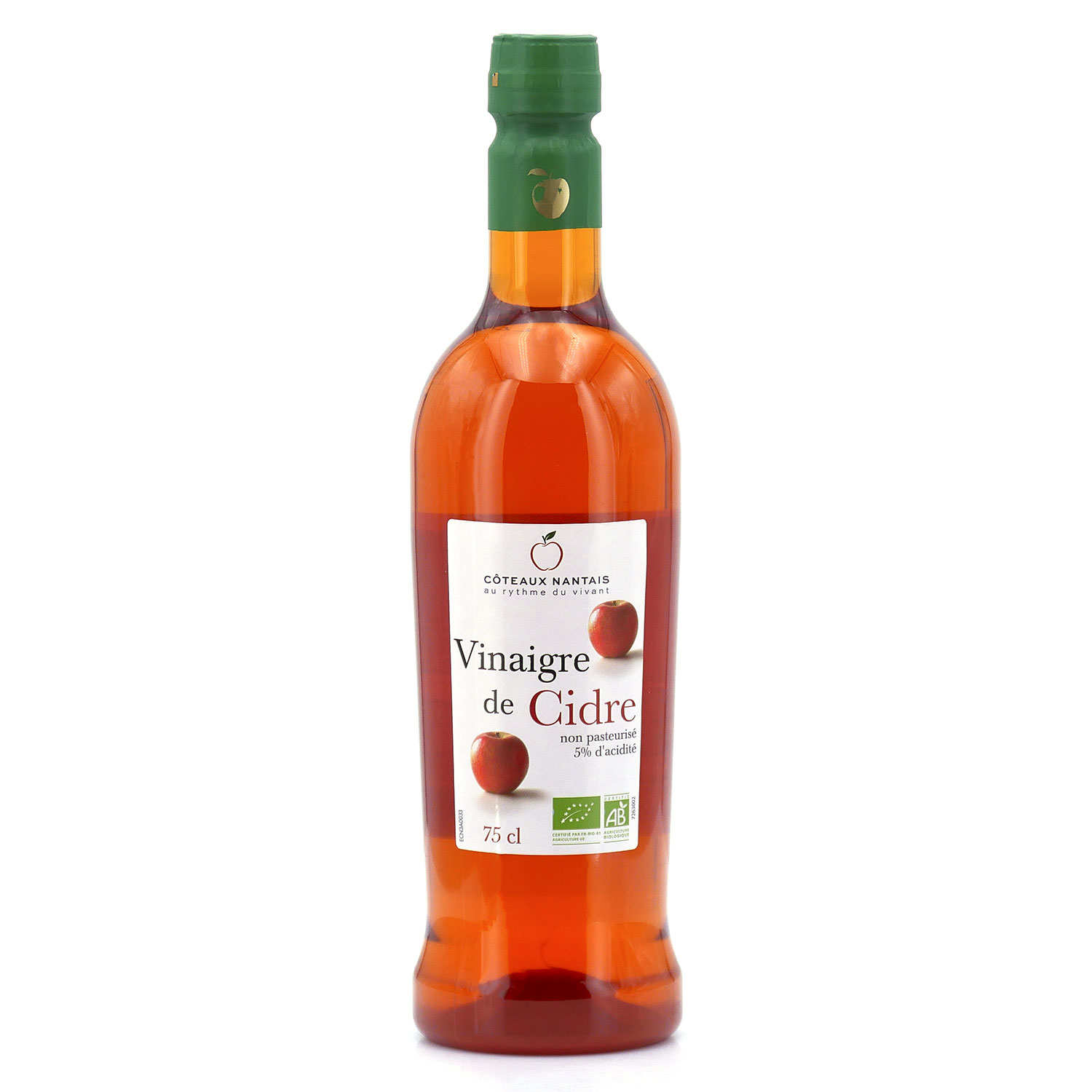 Vinaigre de cidre bio Côteaux Nantais non pasteurisé