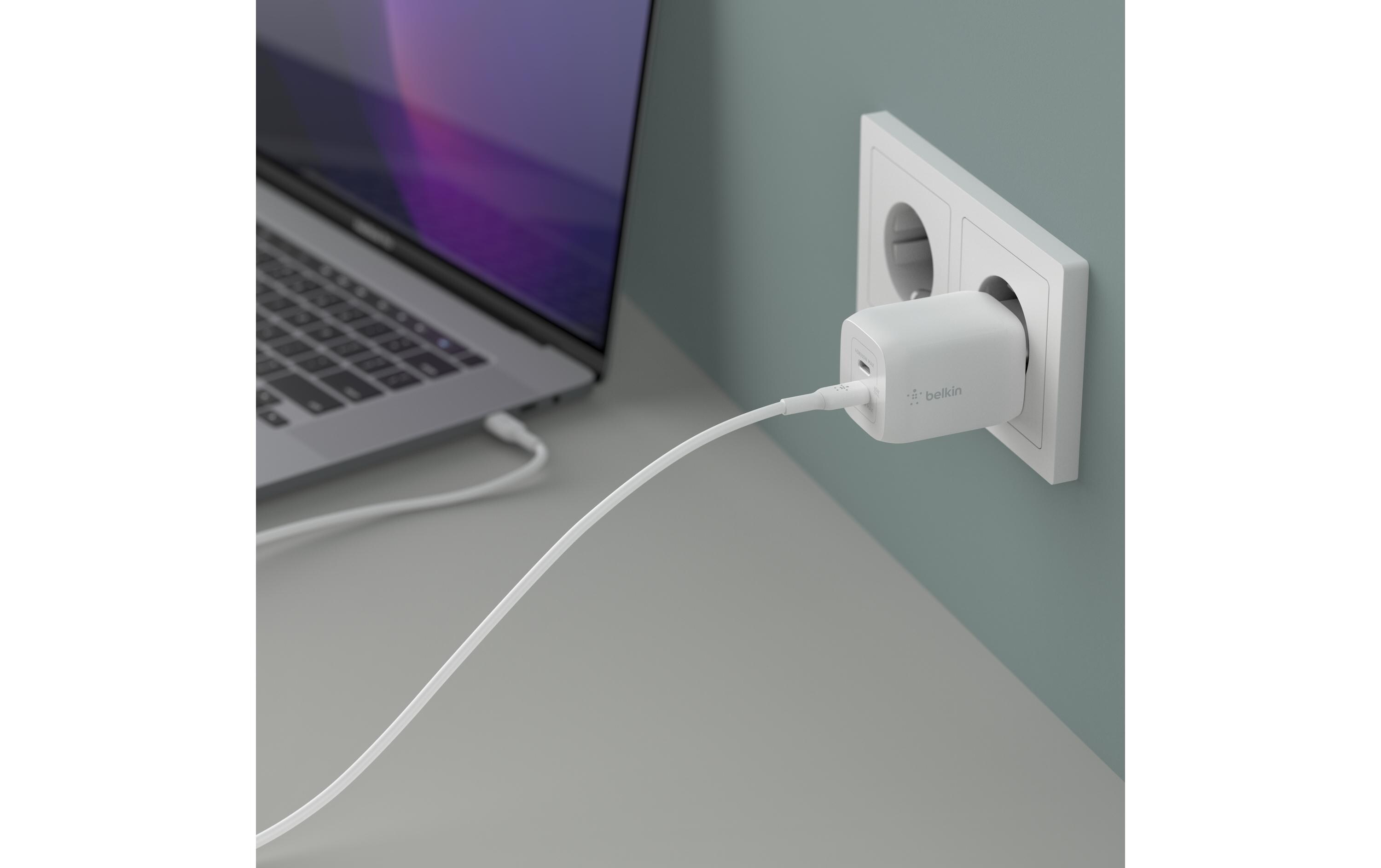 USB-Wandladegerät Dual USB-C GaN PD 65WDual USB-C GaN Wall Charger mit PPS 65W