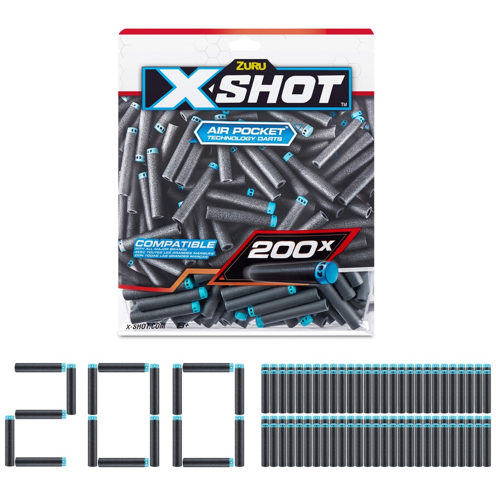 XSHOT Excel Darts Nachfüllpackung (200 Darts) von ZURU