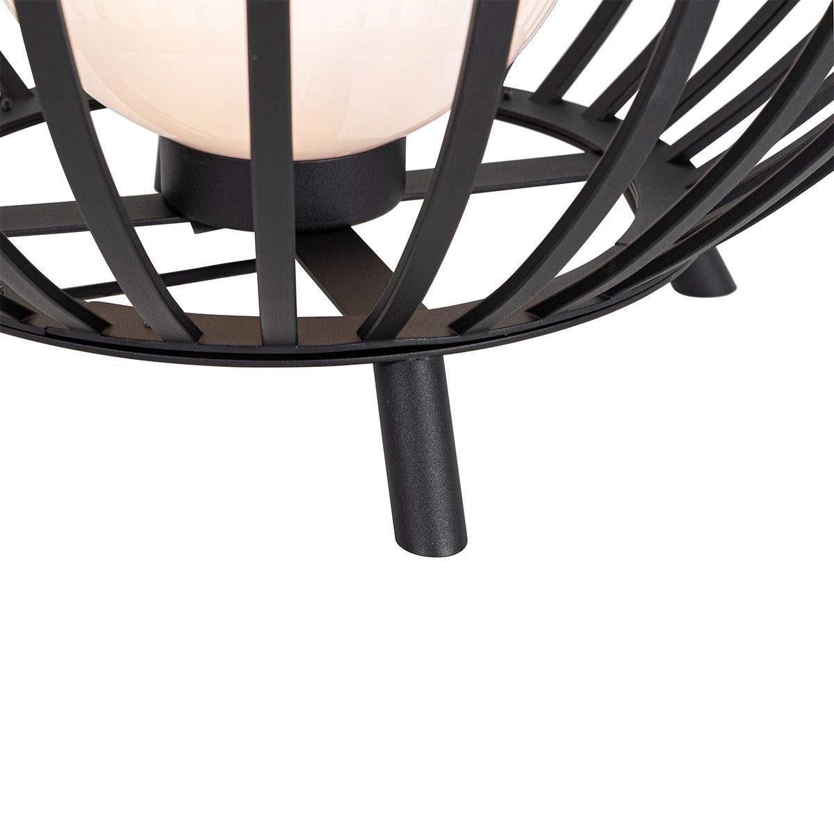 Set van vloerlampen zwart met opaal 110 cm en 70 cm - Angela