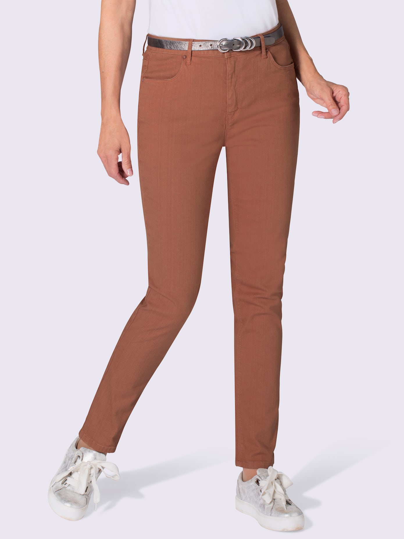 Jean femme coupe skinny 4 poches taille haute