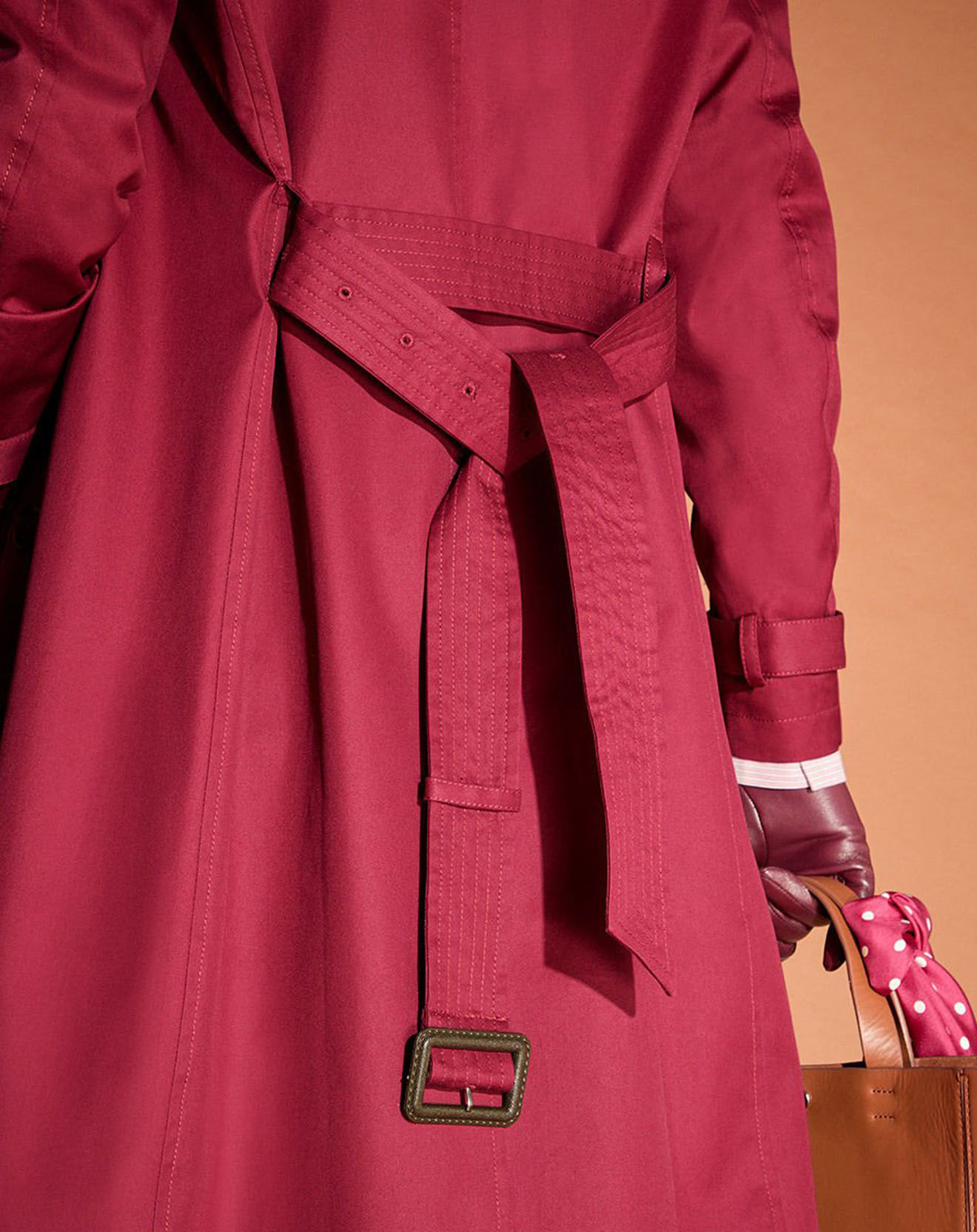 Jodhpur Imperméable trench Paxi Maxi rouge foncé