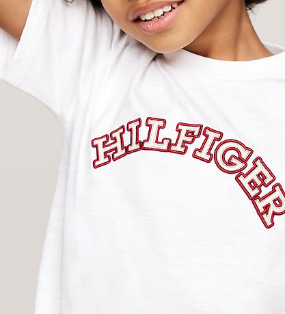 Tommy Hilfiger T-Shirt - Monotype bestickt - Weiß