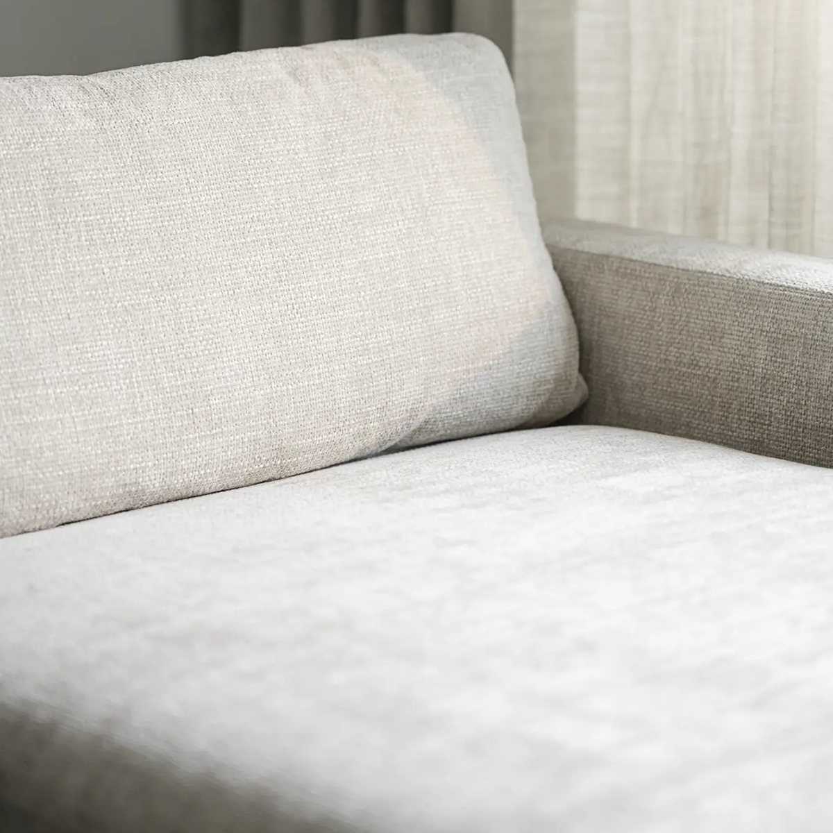 Modulaire chaise longue Duncan - rechts Lichtgrijs/beige