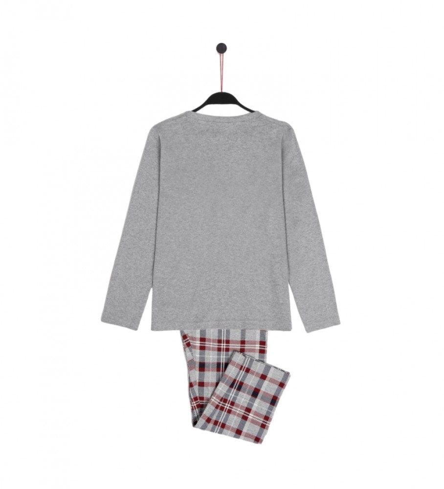 Pijama de manga comprida Admas Lou Lou Goodnight cinza