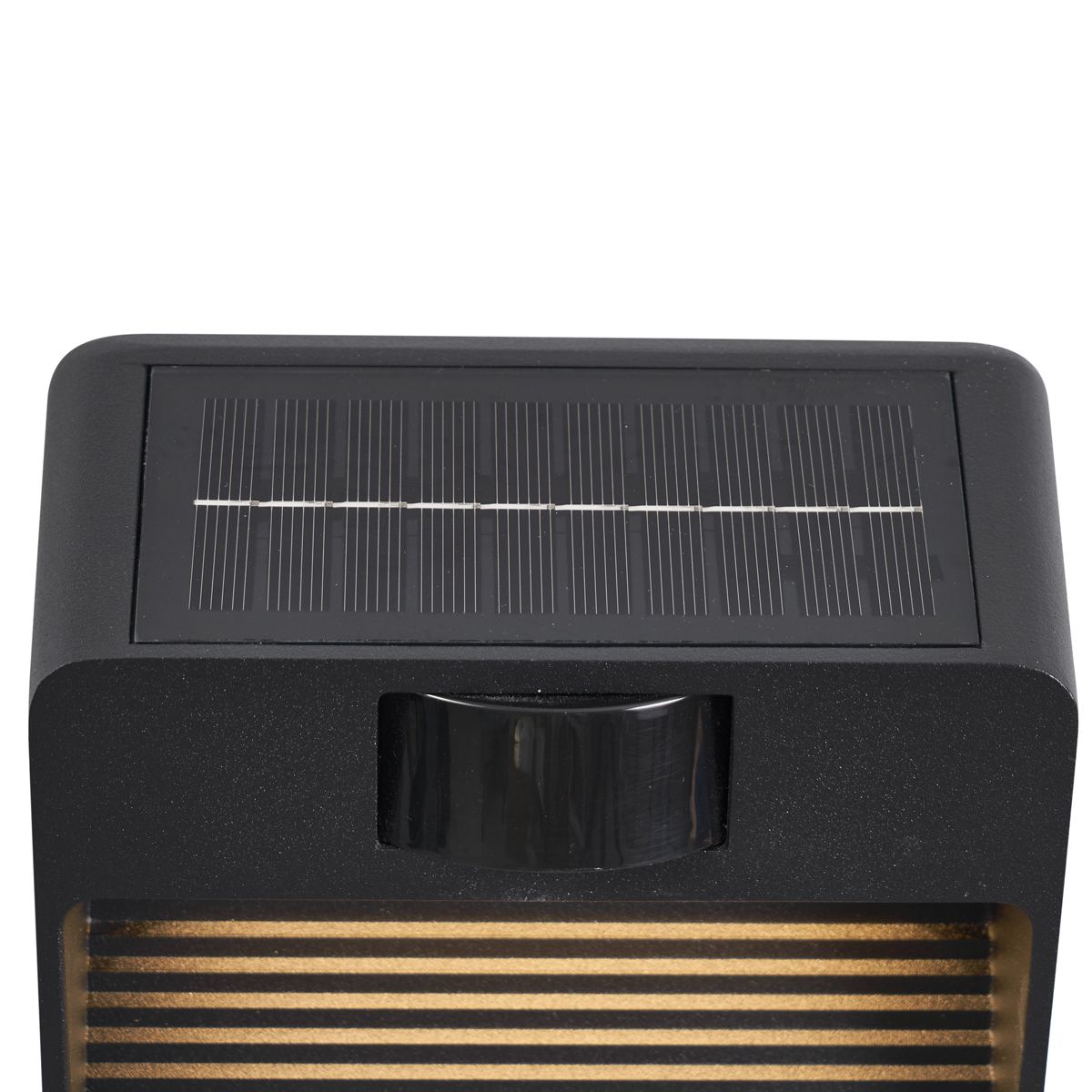 Wandlamp zwart incl. LED IP54 met bewegingssensor solar - Border