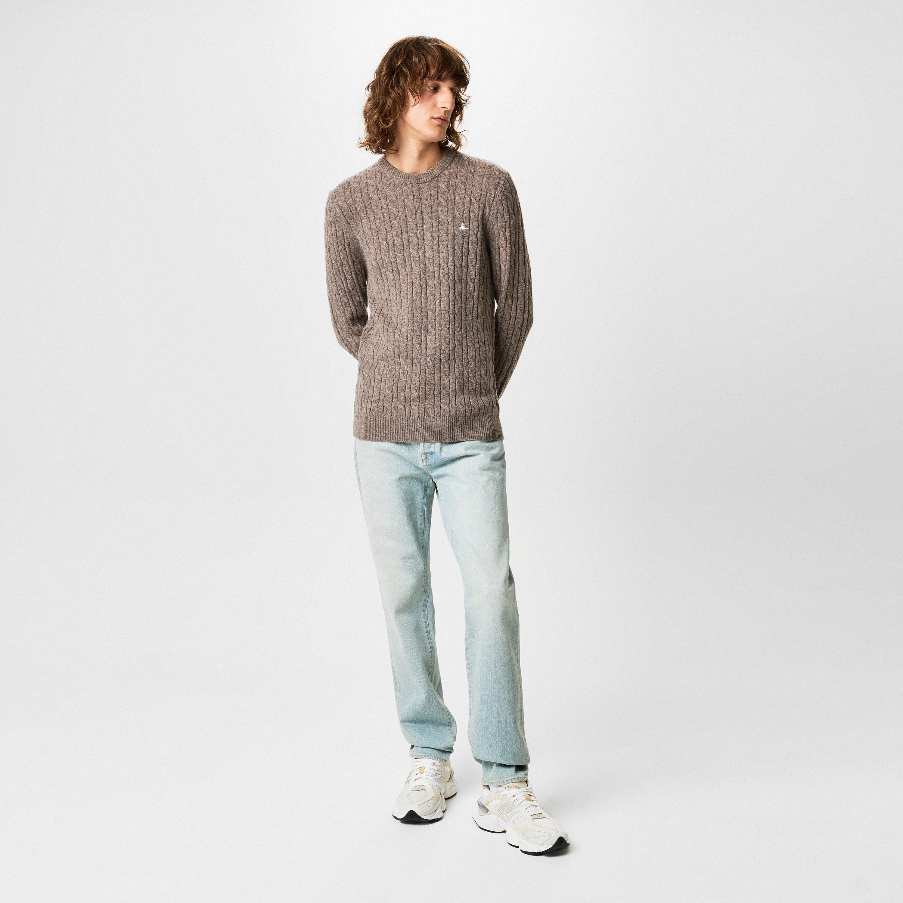 Jack Wills Marlow Merino Wool Blend Cable Knitted Jumper