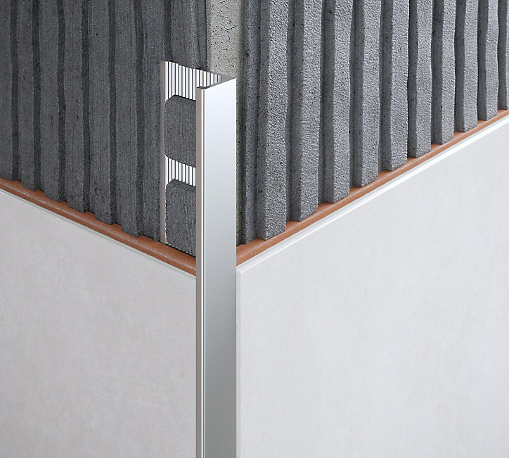 Profilé de carrelage intérieur Diall droit aluminium argent anodisé mat L.2,5m x l.2,2cm x ep.10mm